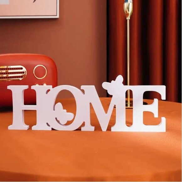 Creative Wooden Three-dimensional HOME Letter Ornaments, - Picture 1 of 3